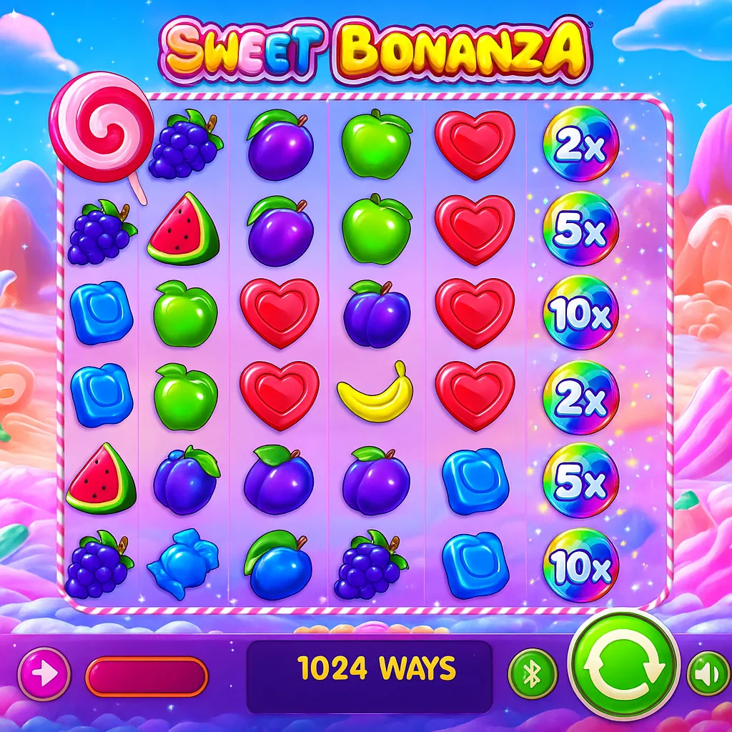 BetFury - Sweet Bonanza Slot - Multiplicateurs et Free Spins